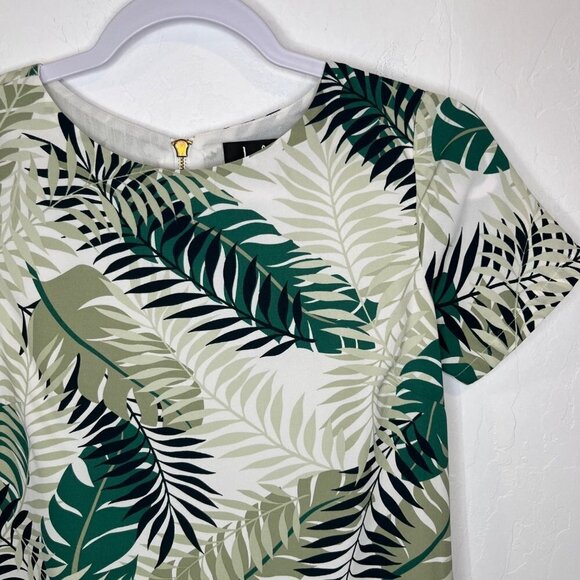 Lulus Give me a Print Green Palm Leaf Mini Shift Dress Size XS tropical vacay - Picture 4 of 8